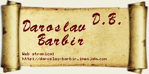 Daroslav Barbir vizit kartica